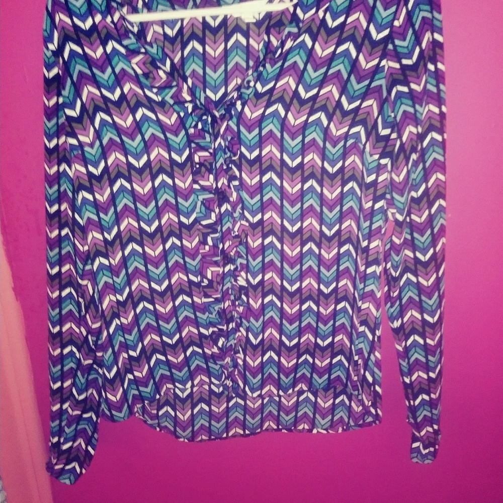 Candies Button-Down Patterned Shirt